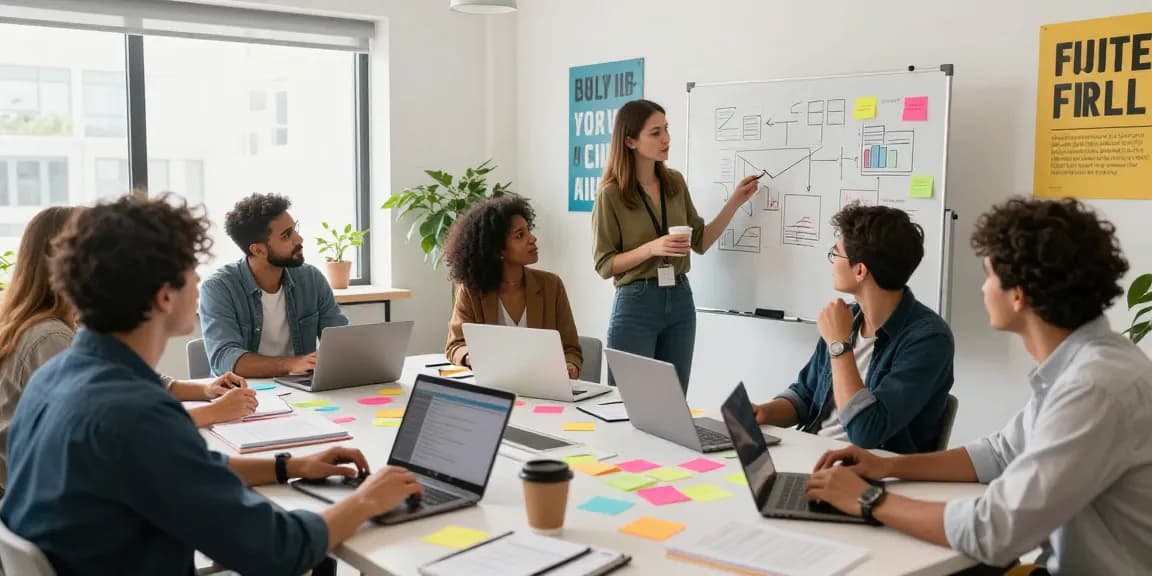 Dynamic startup team collaboration at https://www.startsomethingpc.com in modern co-working space