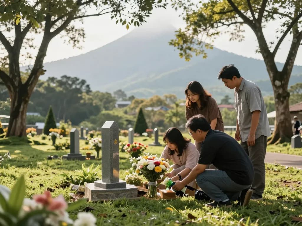Nikmati suasana tenang sambil mempertimbangkan jual lahan makam jogja di Taman Memori Gunung Sempu Hills.