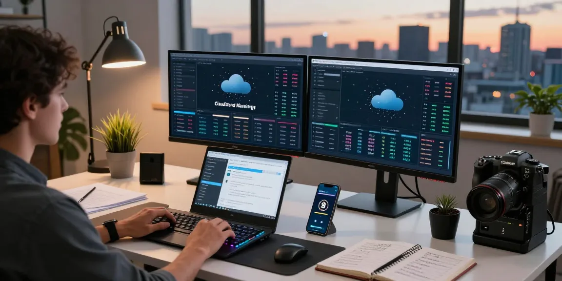 cloud mining passive income setup with cryptocurrency dashboard and digital wallet in modern workspace