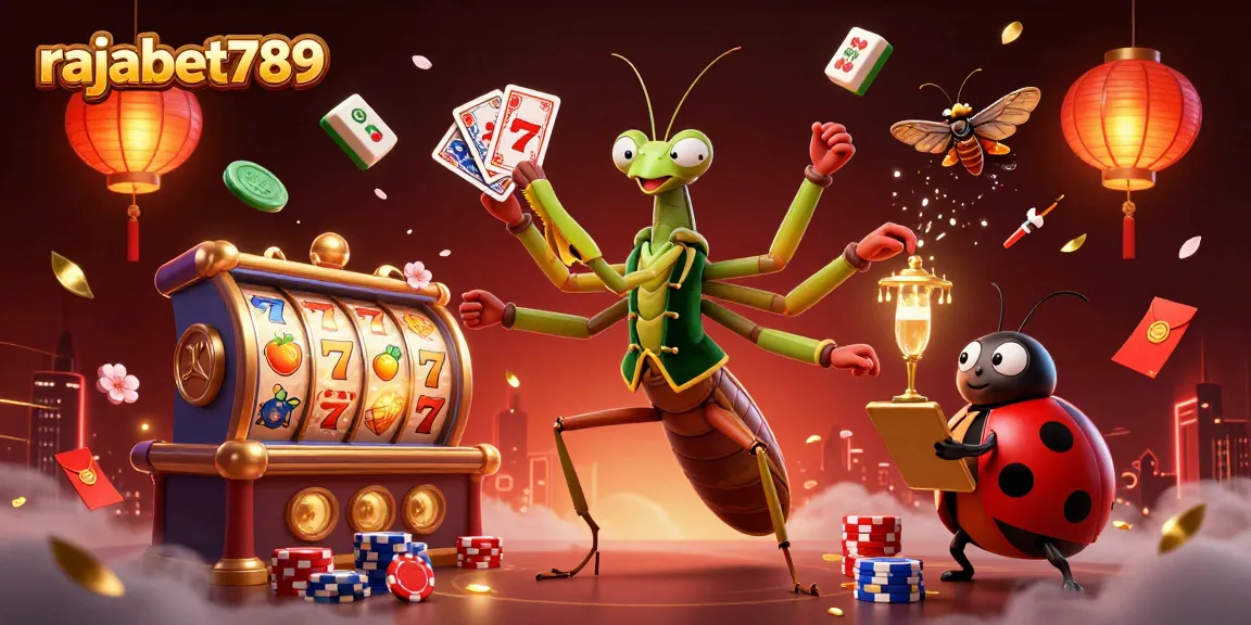 Rajabet789 menampilkan ilustrasi kasino dengan karakter 3D menarik dan elemen judi yang kaya.