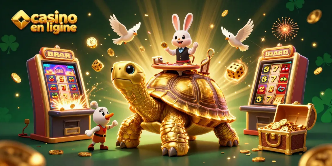 participez à une expérience de casino en ligne captivante avec des tortues dorées et des croupiers animés