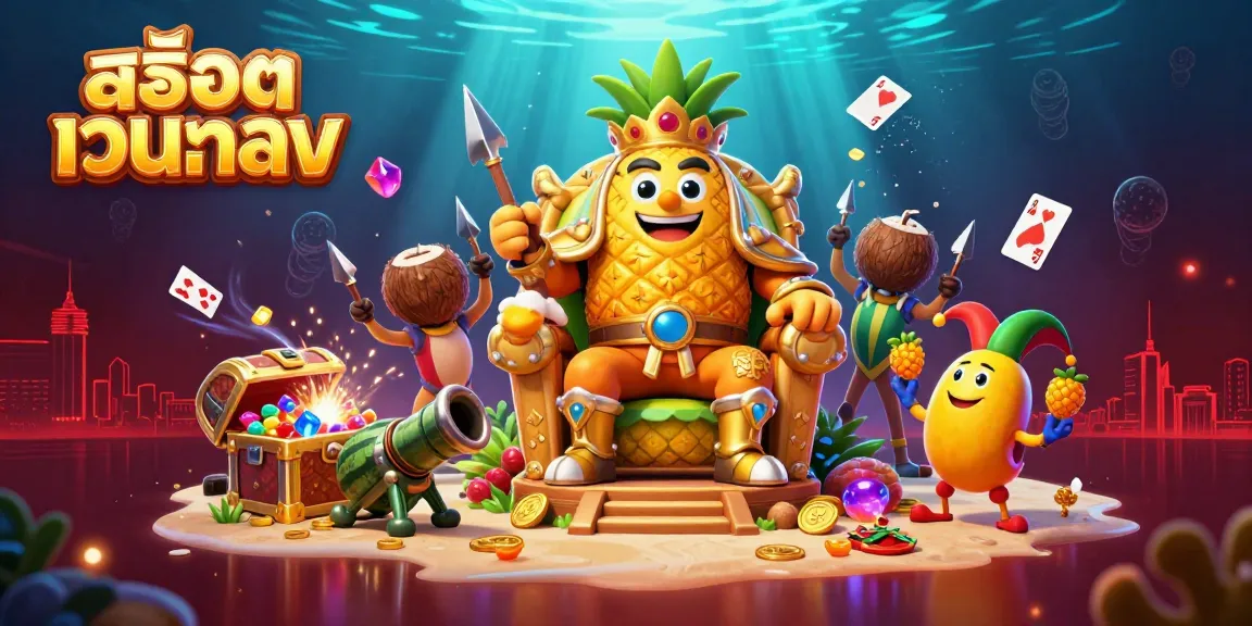 Experience the excitement of สล็อตเว็บตรง with vibrant characters and dynamic gaming elements in this rich casino scene.