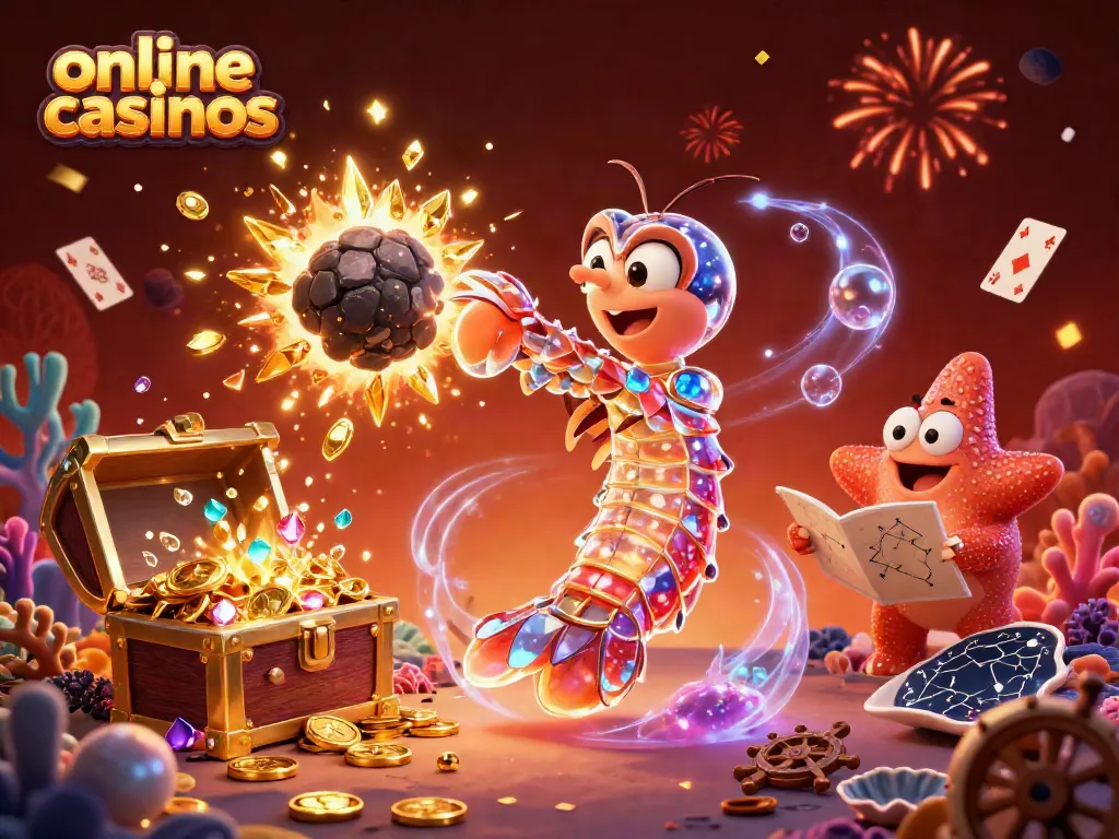 Engage in thrilling online casinos with samurai shrimp and treasure explosion.