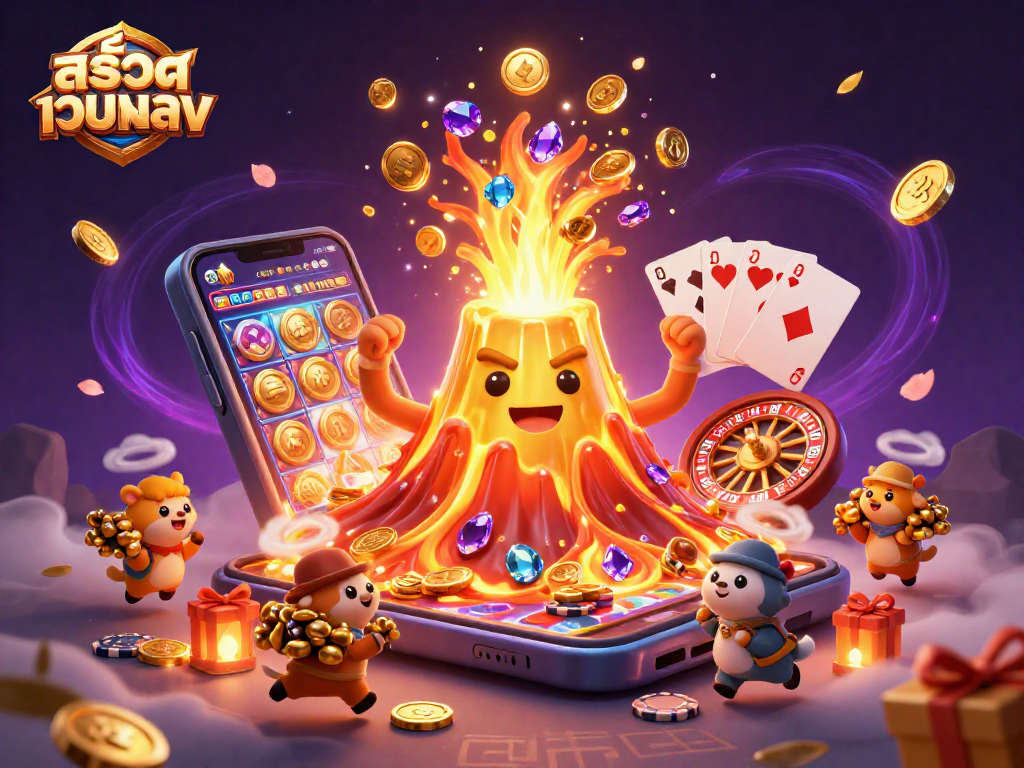 Engage with สล็อตเว็บตรง and unravel a treasure of gaming excitement with a thrilling volcano scene.