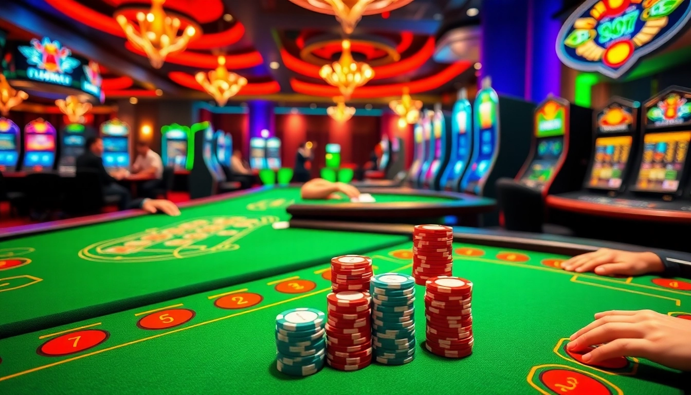 Experience the excitement of Non gamstop casino Uk with vibrant gaming tables and players engaged.