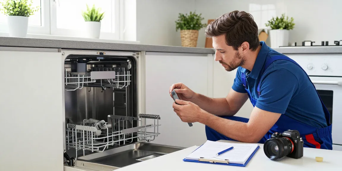 Expert technician performing dishwasher repair, showcasing Appliance Repair expertise.
