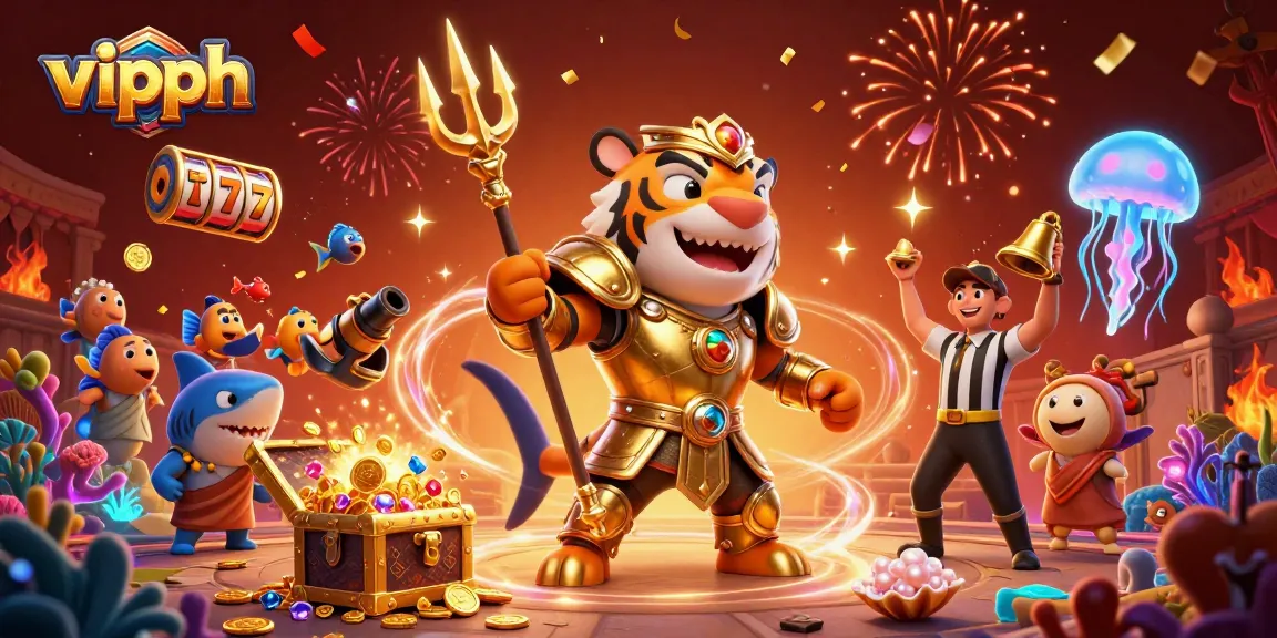 Experience the thrill of vipph with an underwater casino showdown featuring a gladiator shark and explosive treasures.