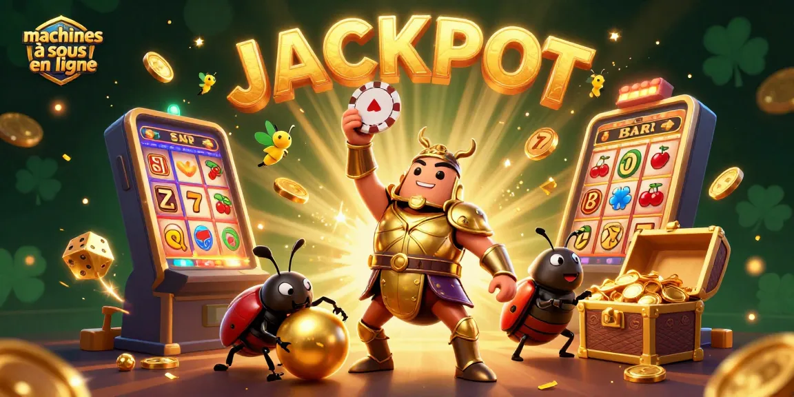 Jouez aux machines à sous en ligne avec nos héros de casino dynamiques dans une illustration captivante.