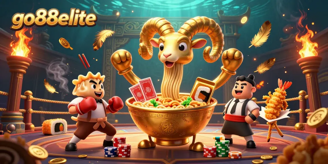 Experience thrilling gaming at go88elite while enjoying a vibrant 3D illustration of a whimsical casino scene.