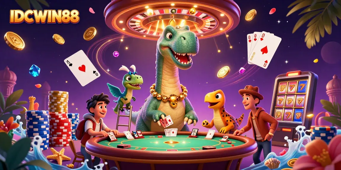 Experience thrilling gameplay with IDCWIN88 as dynamic characters interact at the casino.