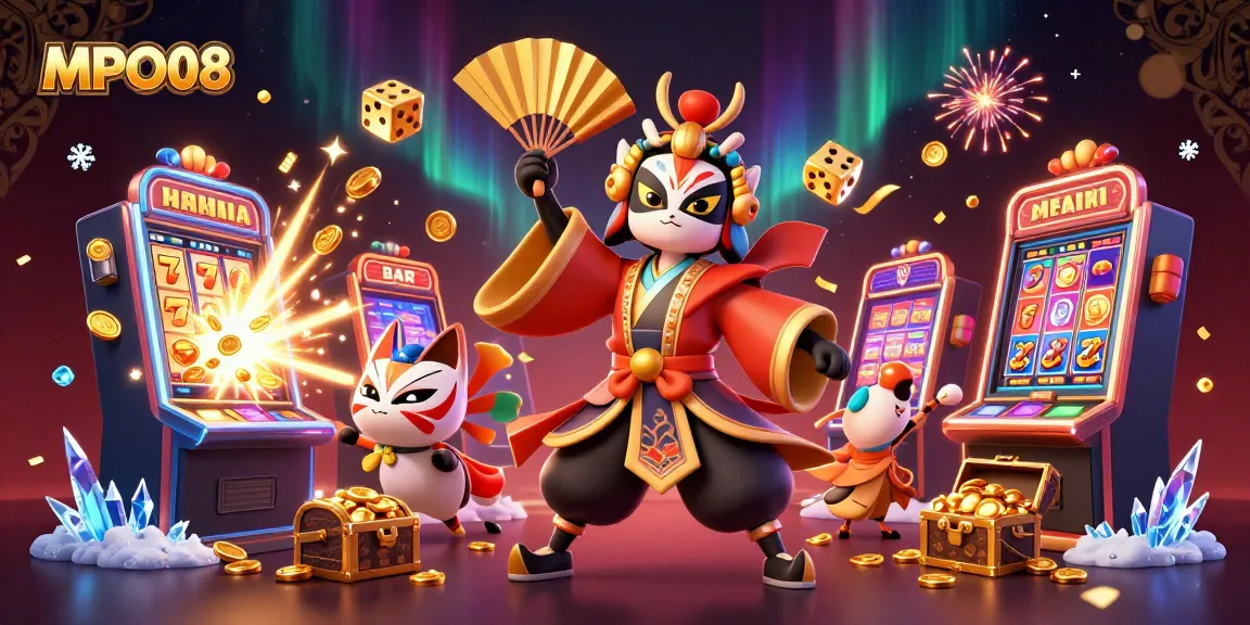 MPO08 inviting players to enjoy a thrilling casino experience featuring interactive slots and vibrant game elements.