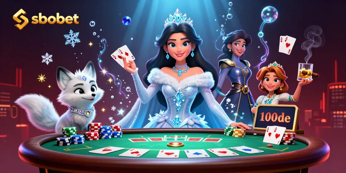 Experience thrilling sbobet gaming with vibrant poker scenes and captivating characters.