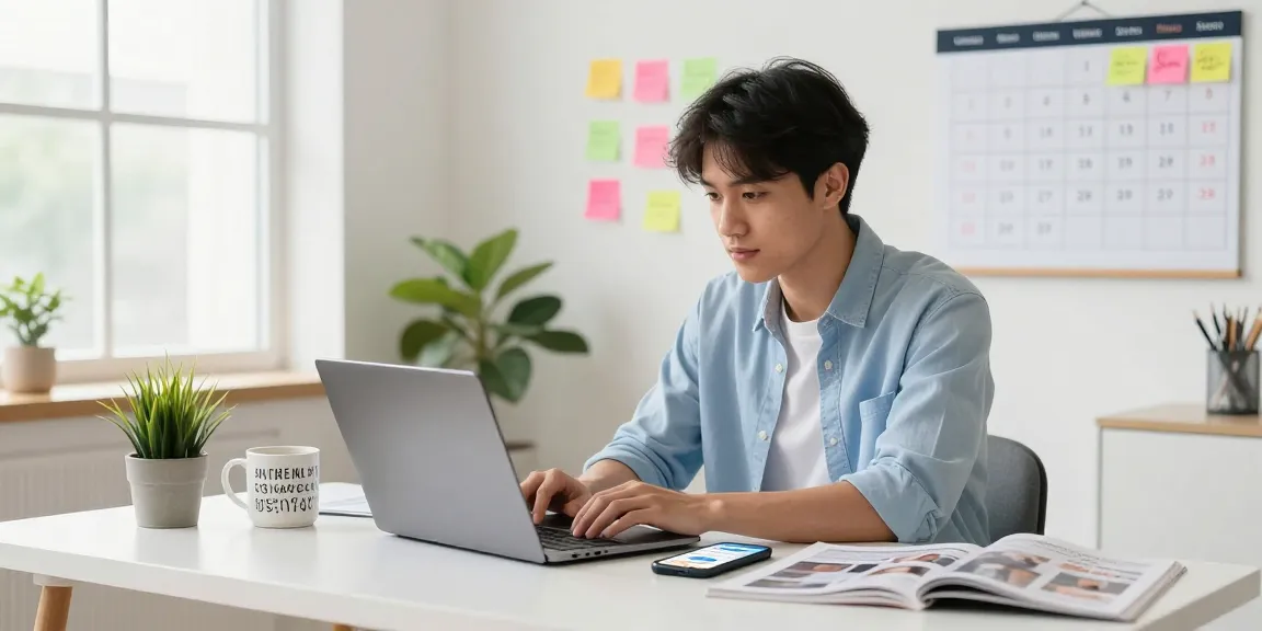 Apply job in a modern home office while tracking alerts and opportunities.