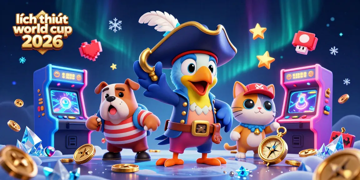 Experience the thrilling lịch thi đấu world cup 2026 adventure with vibrant gambling elements and characters.