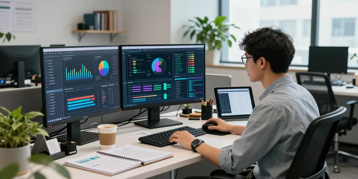 AI detector in action analyzing content at a modern workspace.