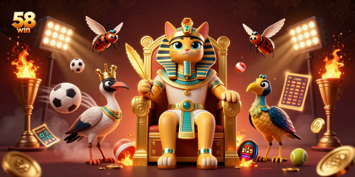 Engage in exciting gameplay at 58win with diverse sports elements and golden treasures.