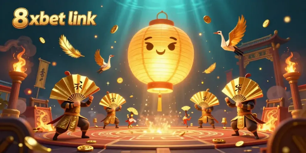 Experience the excitement of 8xbet link with golden lantern spirits and vibrant casino elements.