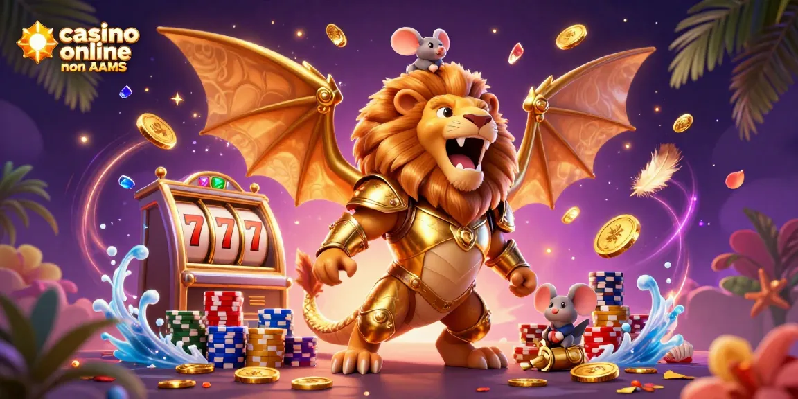 Vivi l'emozione dei casinò online non AAMS con rulli delle slot vibranti ed elementi incantevoli del casinò.